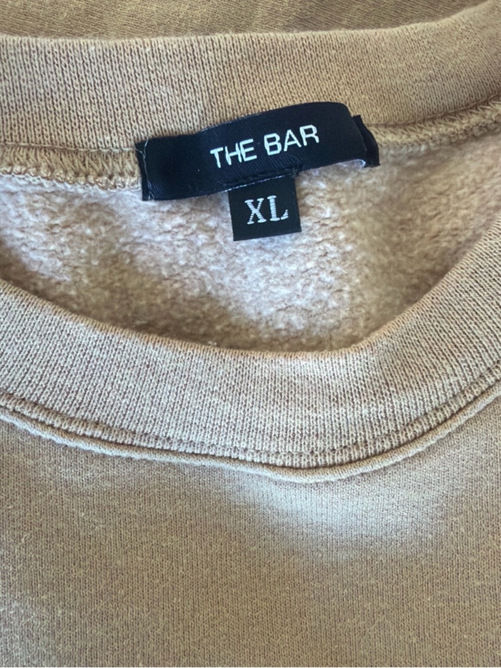 The Bar Camel Crewneck Sweatshirt with White Tag - Picture 4 of 4